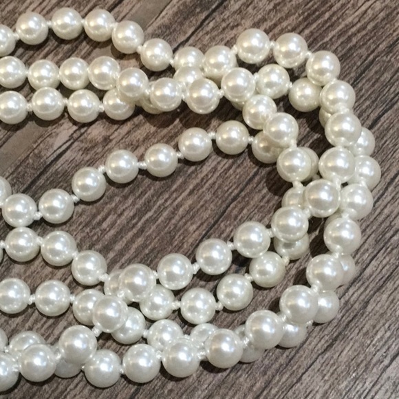 NWOT 56” Faux Pearl Necklace - Picture 2 of 4